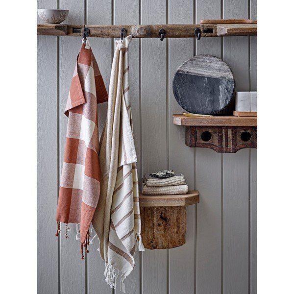 Set di 3 asciugamani in cotone 70x45 cm Papaya - Bloomingville-image-1