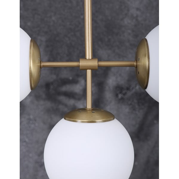 Lampada a sospensione con paralume in vetro oro e bianco ø 15 cm Seagull - Squid Lighting-image-4