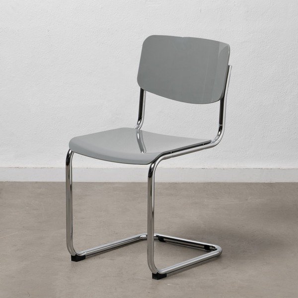 Set di 4 sedie da pranzo grigie Chrome - Ixia-image-2