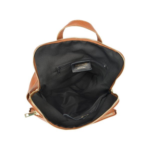 Zaino in pelle color cognac scuro Carrie - Isabella Rhea-image-3
