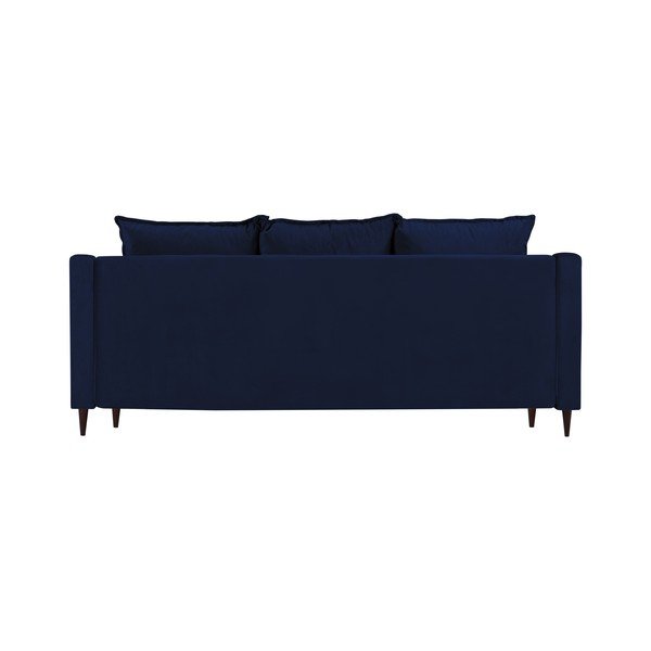 Divano letto in velluto blu con contenitore, 215 cm Freesia - Mazzini Sofas-image-3