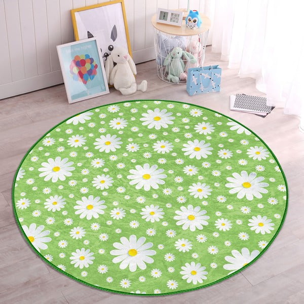 Tappeto verde per bambini ø 120 cm Comfort - Mila Home-image-2