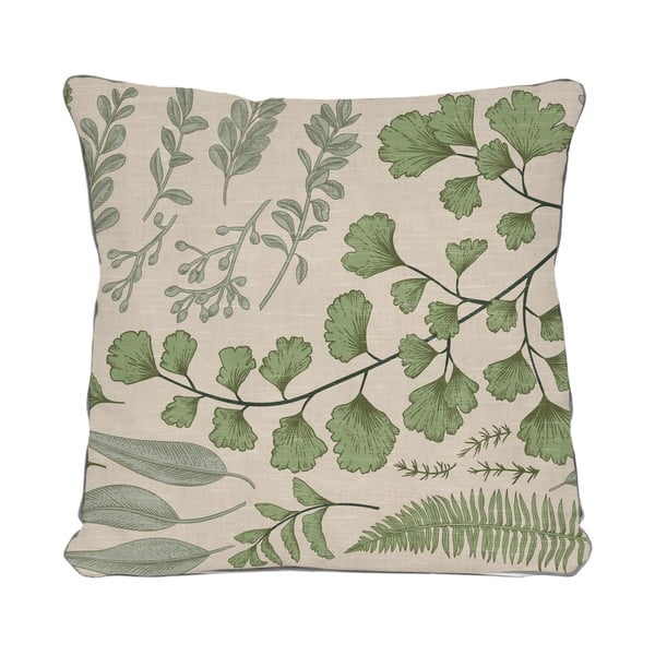 Cuscino beige con motivo a foglie Botanical, 45 x 45 cm - Really Nice Things