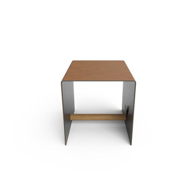 Scatola decorativa nera/di colore naturale in metallo/in eco pelle 32x38x31 cm Bull – LIND DNA-image-3