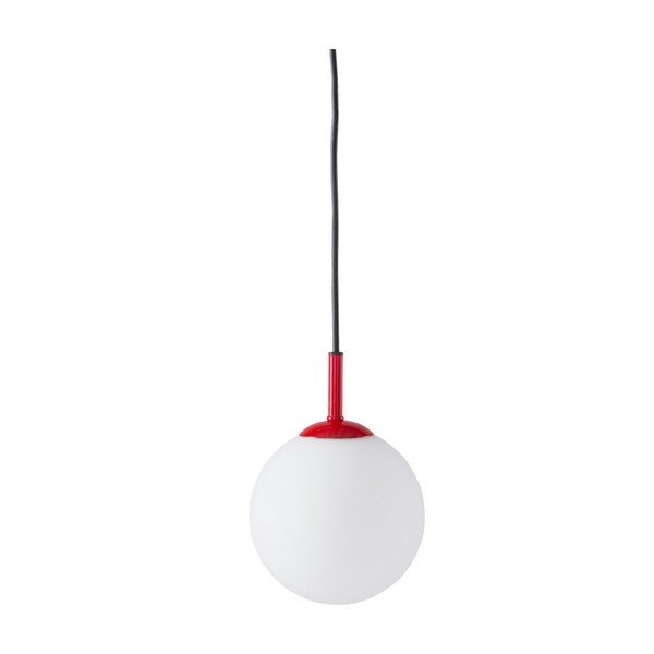 Lampadario rosso/bianco in vetro ø 13 cm Ekman – Jotex