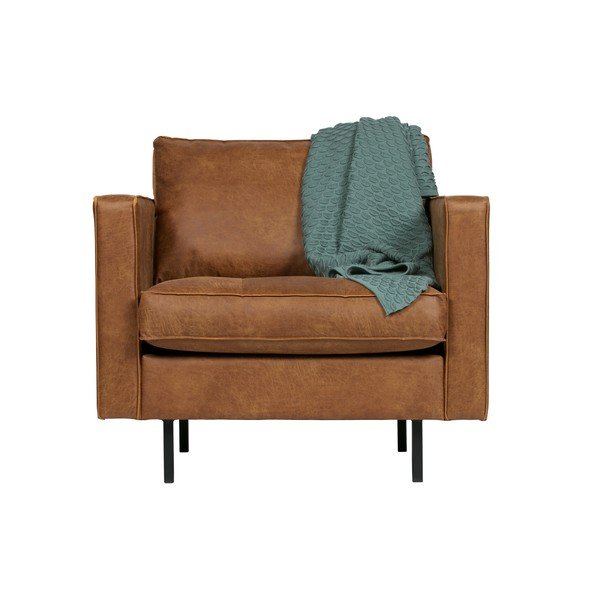 Poltrona in similpelle marrone cognac Rodeo - BePureHome-image-2