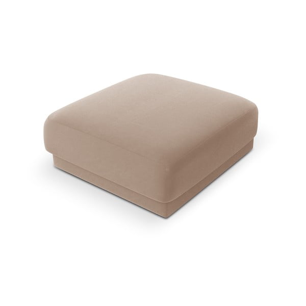 Sgabello in velluto beige Miley - Micadoni Home-image-4