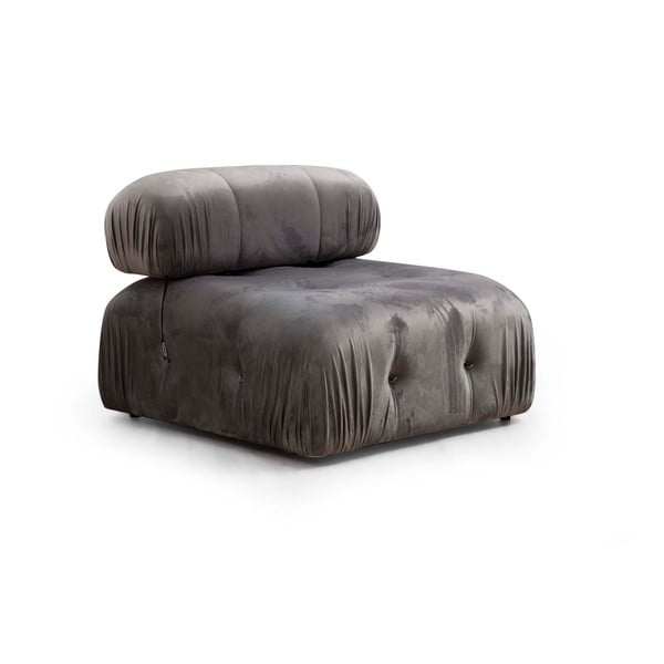 Modulo divano in velluto grigio scuro (parte centrale) Bubble - Artie