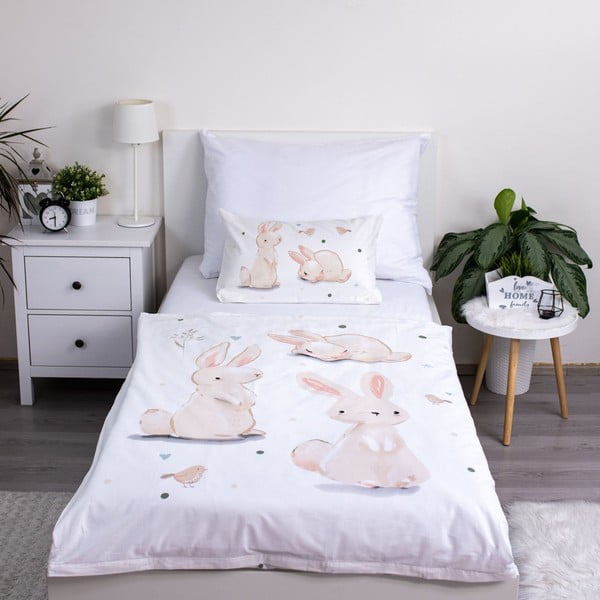 Biancheria da letto per bambini in cotone per culla 100x135 cm Bunnies – Jerry Fabrics-image-1