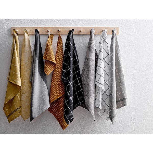 Asciugamano da cucina in cotone giallo Geometrico, 50 x 70 cm Minimal - Södahl-image-3