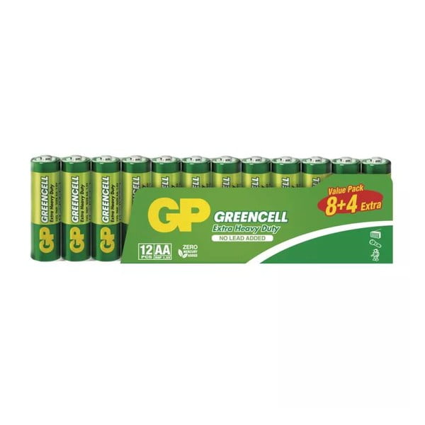 Batterie allo zinco AA 12 pezzi GREENCELL - EMOS