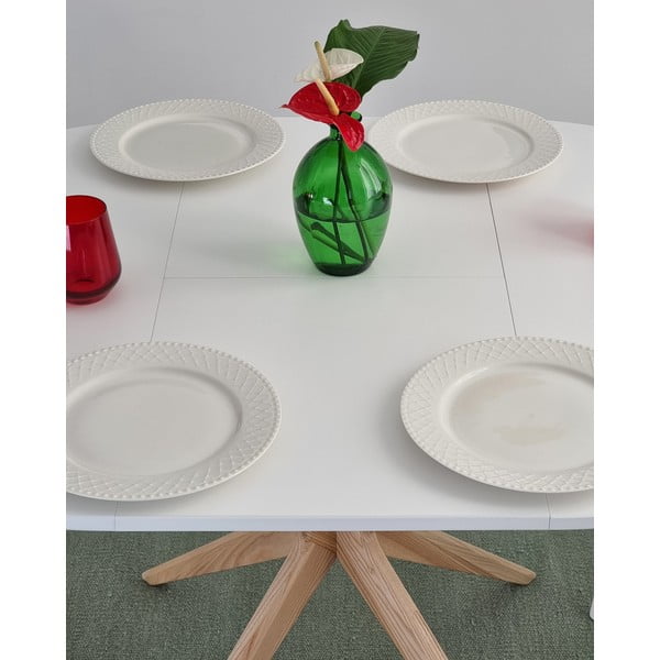 Tavolo da pranzo rotondo allungabile con estensione ø 90 cm Jubi – Ragaba-image-4