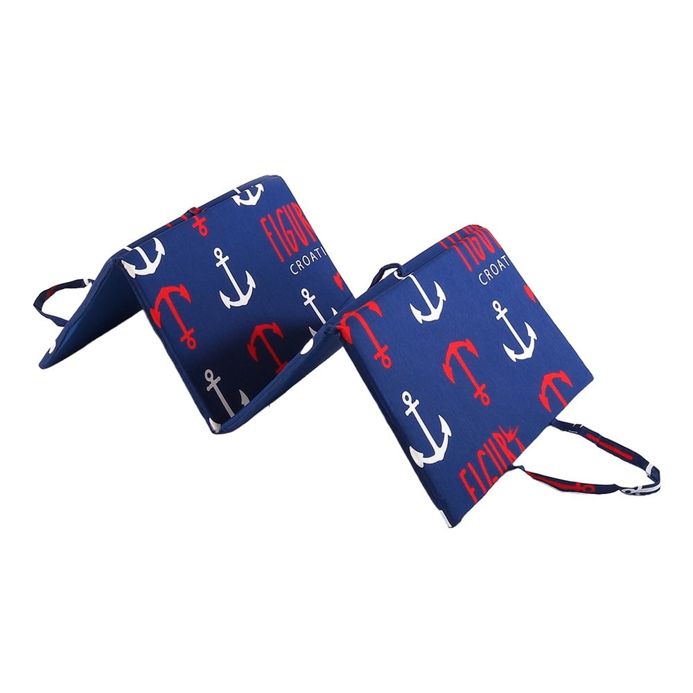 Cuscino per seduta da giardino rosso/blu per sedia a sdraio 49x137 cm   Anchors – B.E.S. | Cuscini per mobili da giardino