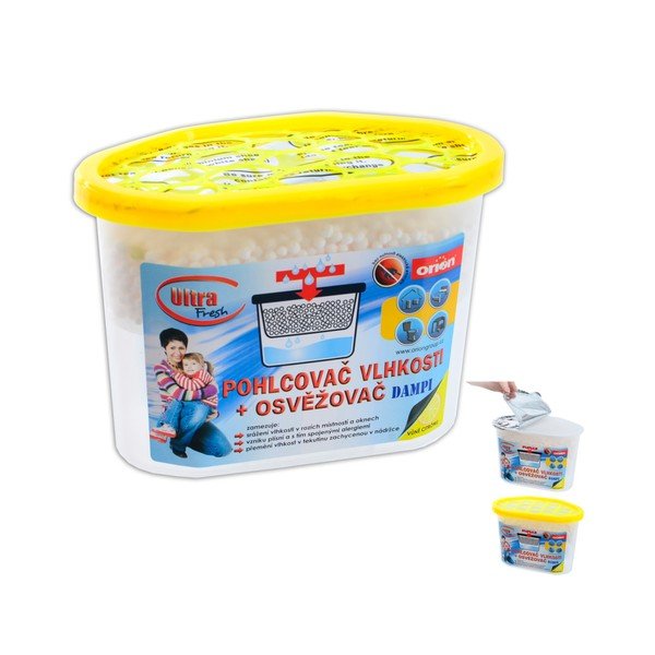 Pohlcovač vlhkosti s osvěžovačem vzduchu s citronovou vůní Orion Humi, 230 g