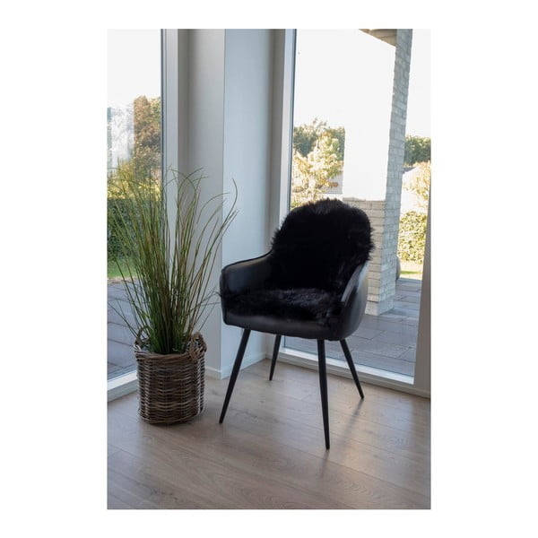 Pelliccia sintetica nera 50x85 cm - House Nordic-image-2