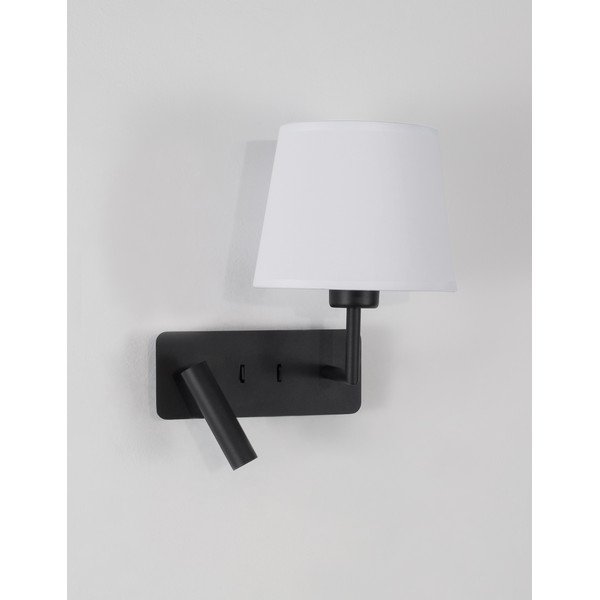 Lampada da parete bianca/nera opaca in alluminio con struttura flessibile Savona – Nova Luce-image-3