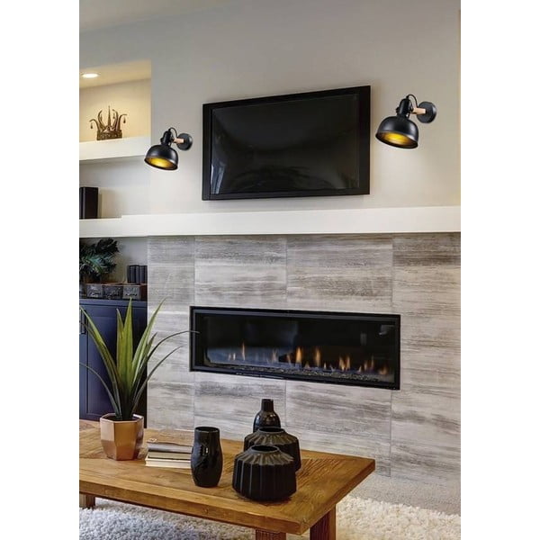 Lampada da parete in metallo nero Reno - Candellux Lighting-image-1