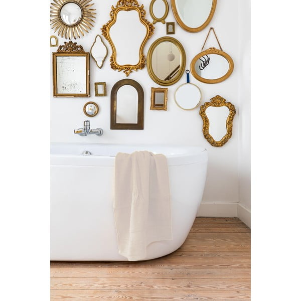 Asciugamano beige chiaro , 50 x 100 cm - Tiseco Home Studio-image-1