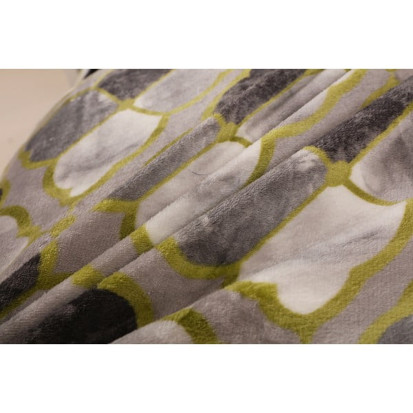 Biancheria da letto singola verde-grigio in micro felpa 140x200 cm - My House-image-4