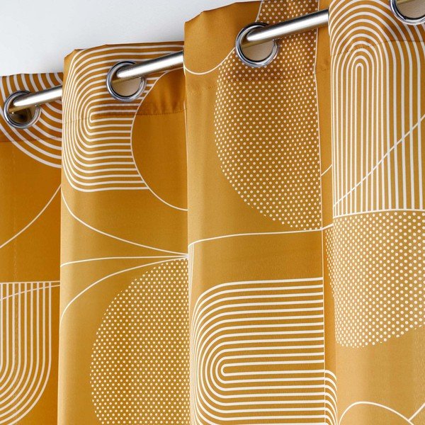 Tenda color rame 140x280 cm Esquisse - douceur d'intérieur-image-1