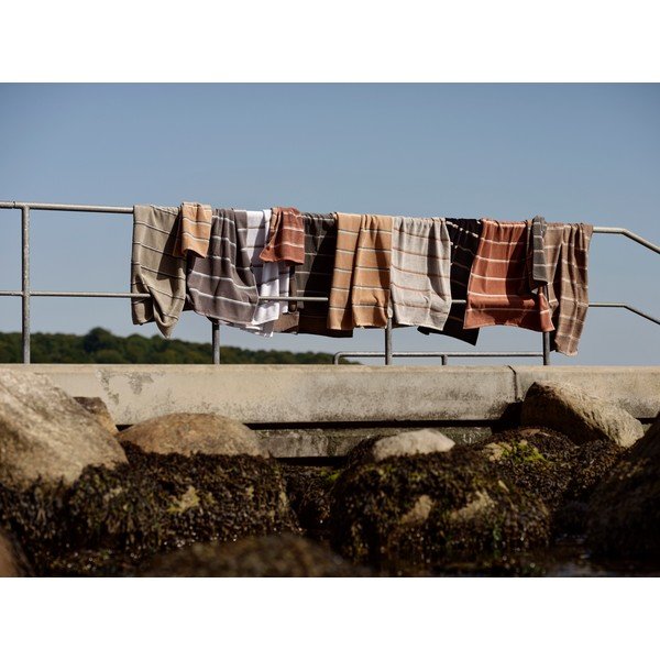 Asciugamano nero/grigio chiaro in cotone 70x140 cm Sauna – Zone-image-4