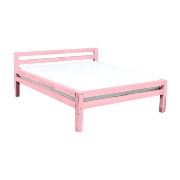 Letto matrimoniale in abete rosa Doppio, 200 x 200 cm - Benlemi-image-3