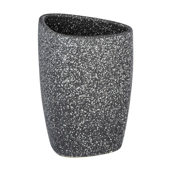 Tazza in ceramica grigia per spazzolini da denti Pion - Wenko-image-1