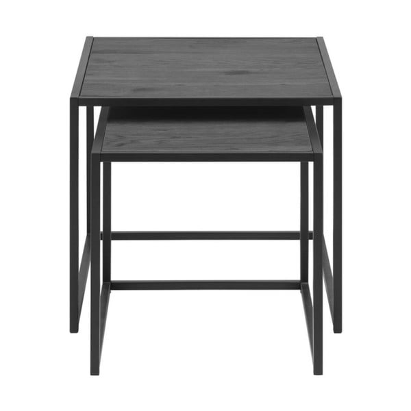 Tavolini neri in set da 2 Seaford - Actona-image-1