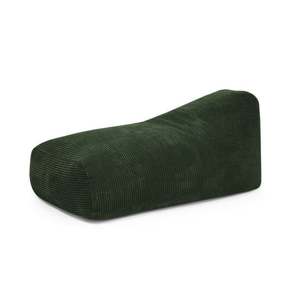 Puof a sacco verde con rivestimento in velluto a coste Snug 130 – SLOWDOWN