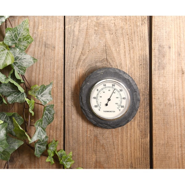Termometro da parete in ardesia, Ø 10 cm - Esschert Design-image-1
