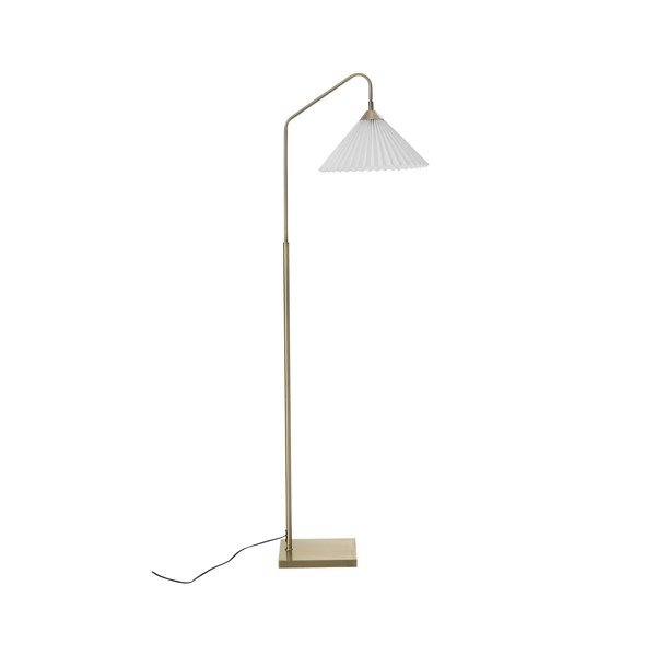 Lampada da terra color crema/color ottone in tessuto con struttura flessibile (altezza totale 155 cm) Kate – Ellos Home-image-3