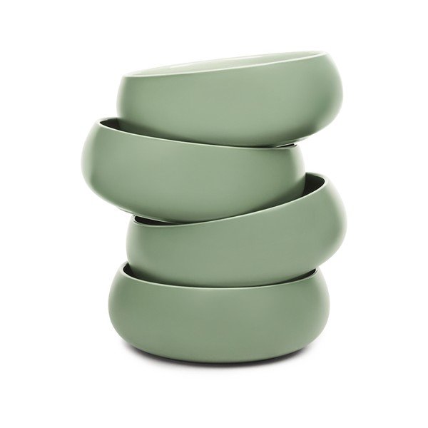 Ciotoline in set per zuppe e minestre/per ramen verdi in gres 4 pz 1 l Aura Vira – Bonami Selection-image-4