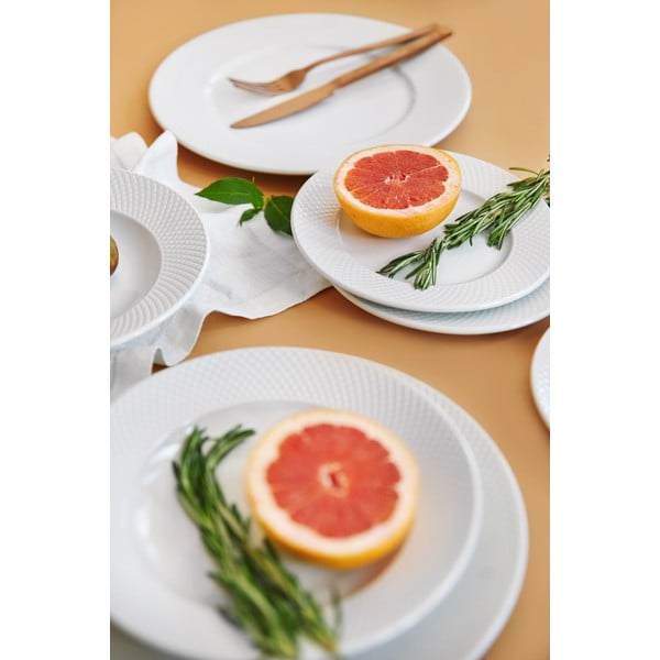 Set di piatti in porcellana bianca 6 pz Imperio - Bonami Essentials-image-1