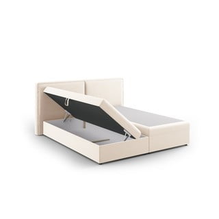 Letto boxspring crema con contenitore 180x200 cm Arendal - Cosmopolitan Design