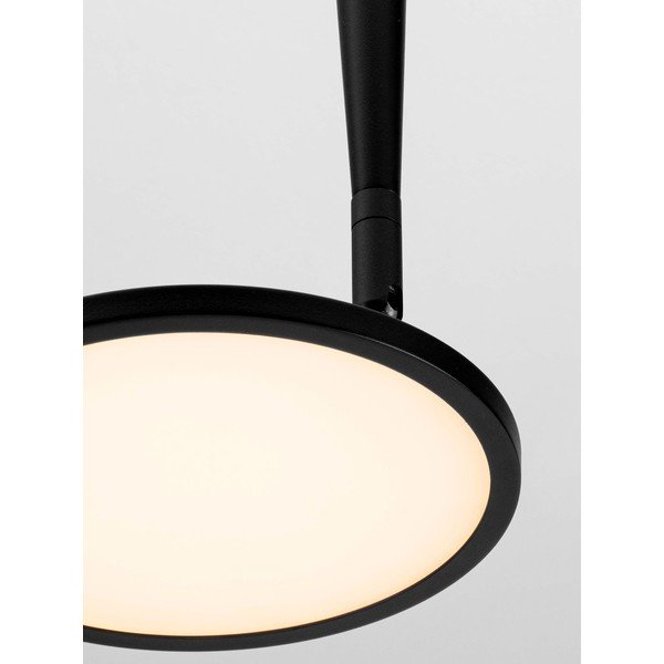 Plafoniera LED nera opaca in alluminio con struttura flessibile Ekei – Nova Luce-image-3