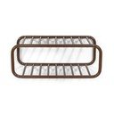 Scarpiera marrone scuro in metallo da parete 72x28x35 cm Retro – Spinder Design