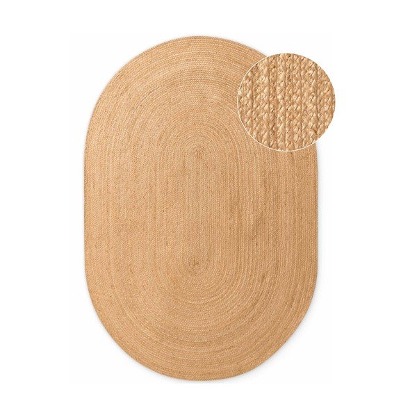 Tappeto di colore naturale in iuta reversibile/tessuto a mano 160x230 cm Braided – Hanse Home