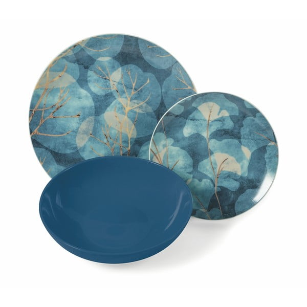 Set di 18 pezzi di piatti Dream in porcellana e gres blu Blue Dream - VDE Tivoli 1996-image-1