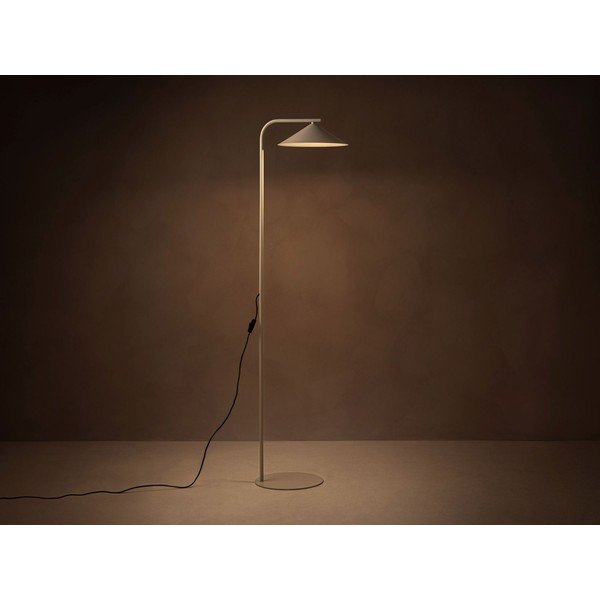 Lampada da terra color crema in metallo (altezza totale 160 cm) Nocte – Micadoni -image-1