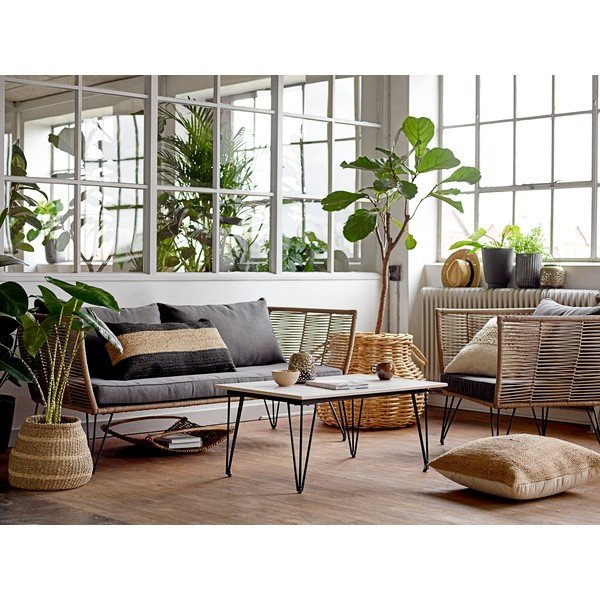 Tavolino da giardino in metallo 60x90 cm Mundo – Bloomingville-image-1