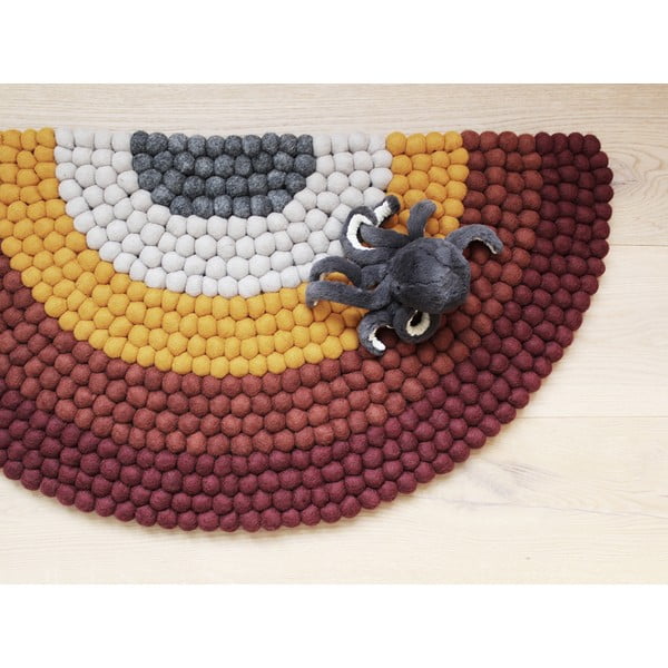 Tappeto in lana Ball per bambini Ball Rugs Red Rainbow - Wooldot-image-3
