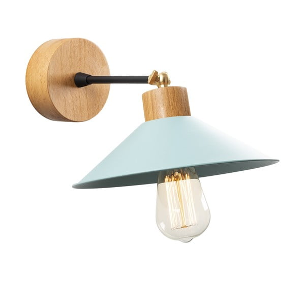 Lampada da parete in colore turchese e naturale ø 24 cm Manavgat - Opviq lights