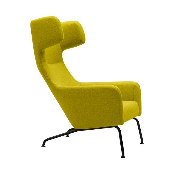 Poltrona gialla con gambe nere Havana - Softline-image-2