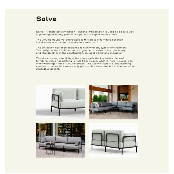 Poltrona da giardino imbottita grigio chiaro Salve - Sit Sit-image-1