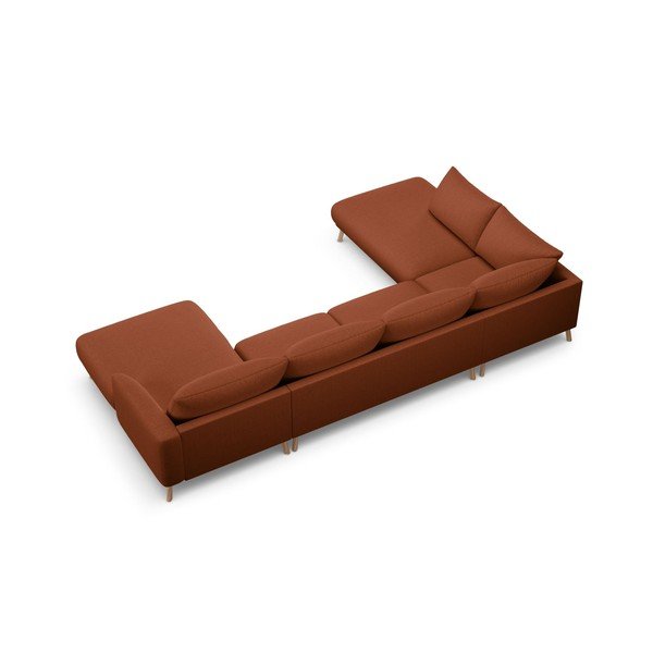 Divano angolare color terracotta (a U) Naomi – Micadoni -image-2