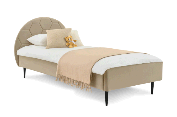 Letto per bambini beige con contenitore 90x200 cm Mercury - Scandic-image-2