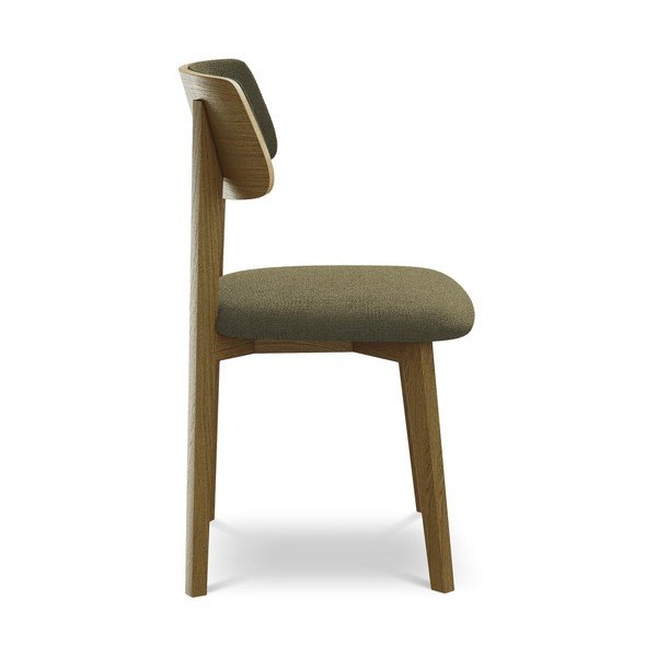 Sedia da pranzo verde in legno massiccio Niu – Makamii-image-2