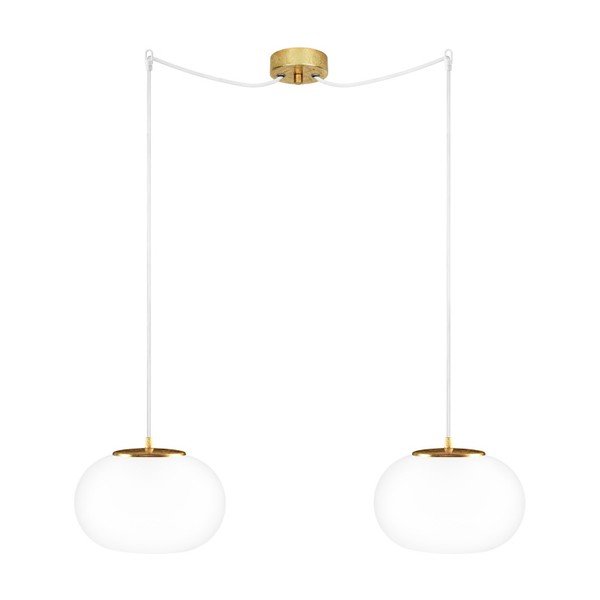 Dvojité svítídlo Dosei Elementary, opal matte/gold/white/gold