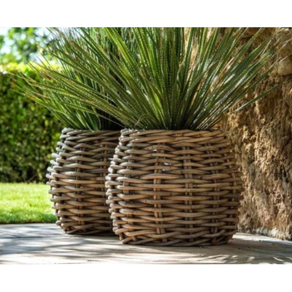 Coprivaso artificiale in rattan ø 35 cm Fiore - Bonami Essentials-image-1