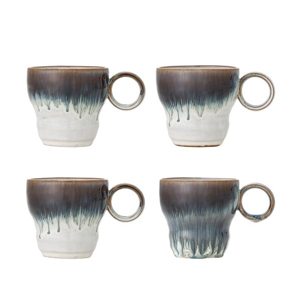 Tazzine in set blu in gres 4 pz 300 ml Nigel – Bloomingville